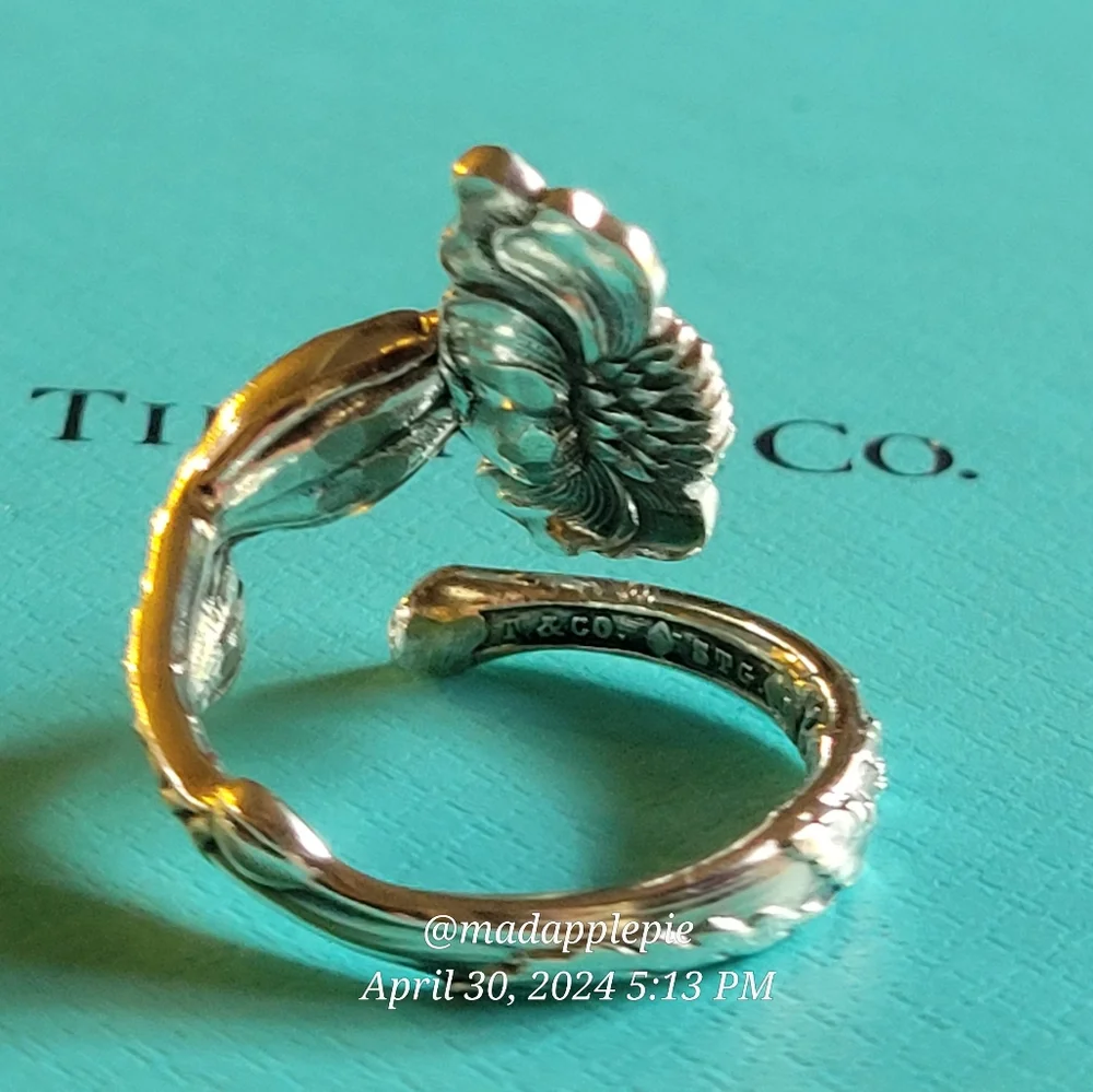 1885 Tiffany & Company Marigold Spoon Ring in Sterling Silver Luxury Vintage #30 - Picture 6 of 16